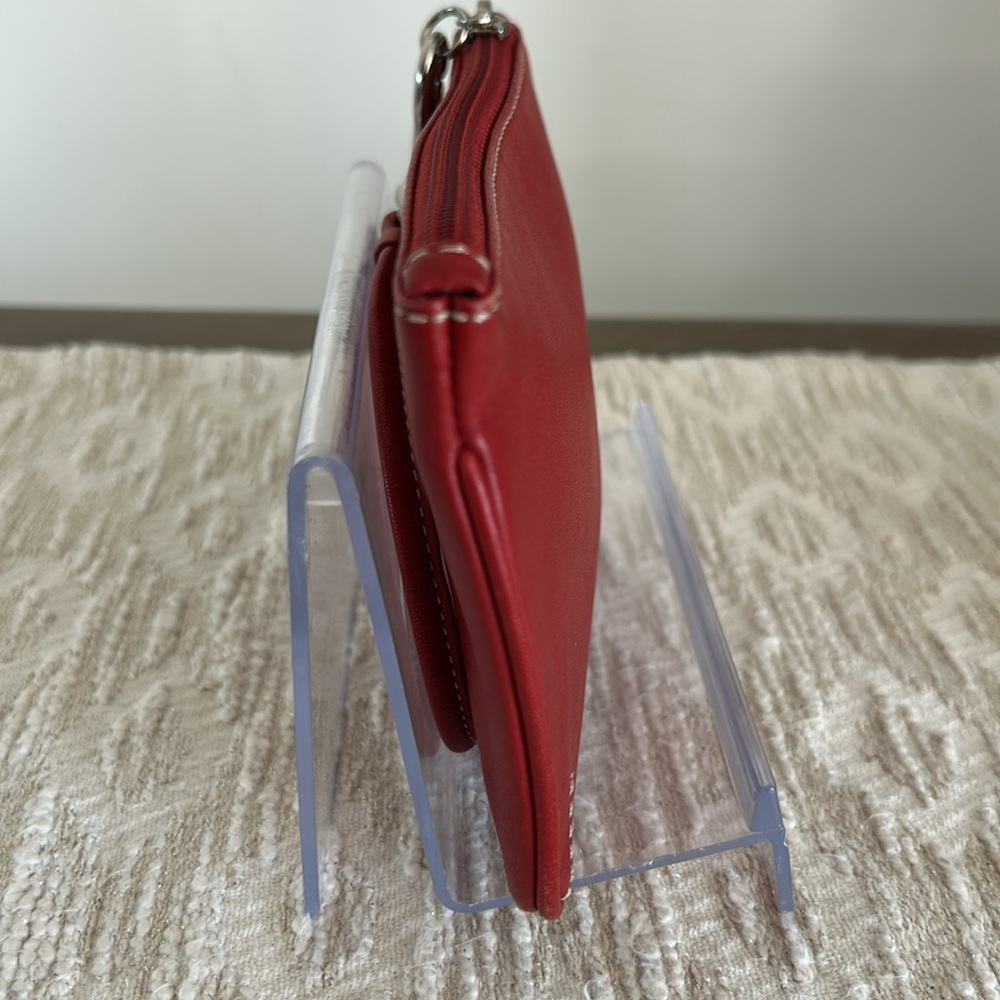 Coach Red Leather Wristlet - Picture 5 of 14